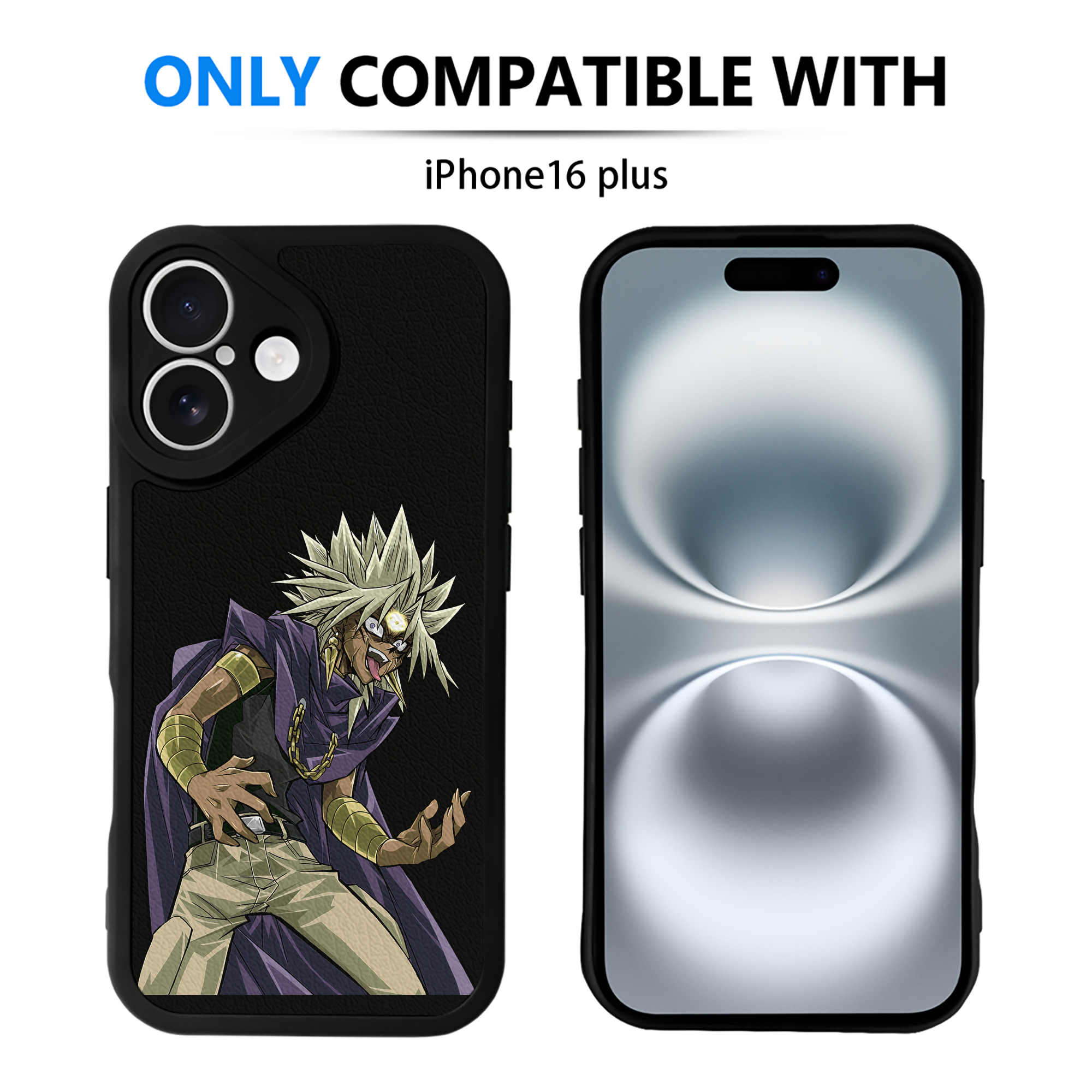 （画像用） 遊☆戯☆王 Yu-Gi-Oh! 【iPhone 16シリーズ対応】シリコンスマホケース（レザー調） 材質：シリコン